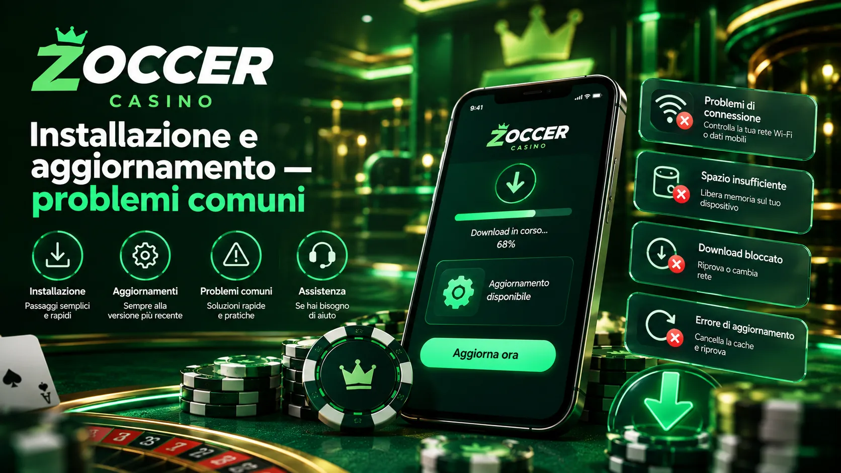 zoccer problemi comuni